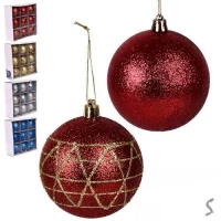 Елочные шарики 8см 9шт/наб