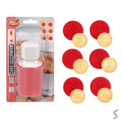 Штамп-форма для печенья новогодняя 23.5*11.5*7см