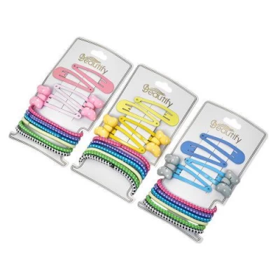 Аксессуары для волос 10пр/наб (6резинок, 4заколки)