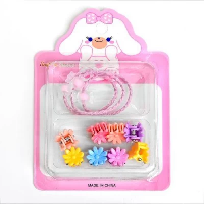 Аксессуары для волос 12шт/наб (4резинки, 8крабиков)