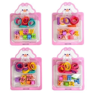 Аксессуары для волос 17пр/наб (9резинок, 8заколок)