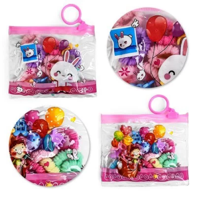 Аксессуары для волос 19пр/наб (10резинок, 9крабиков)