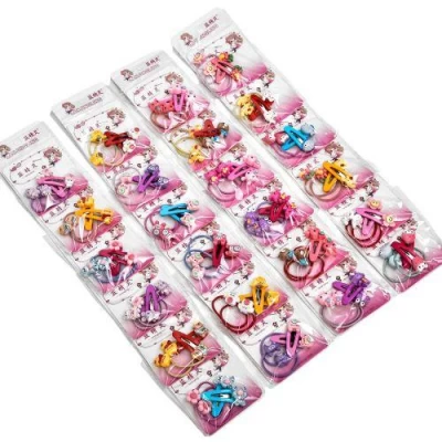 Аксессуары для волос 4пр/наб (2резинки, 2заколки) 6наб/уп