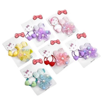 Аксессуары для волос 4пр/наб (2резинки, 2заколки)