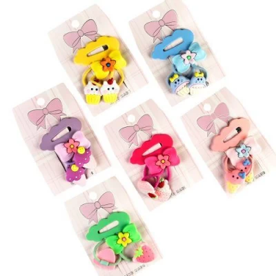 Аксессуары для волос 4пр/наб (2резинки, 2заколки)