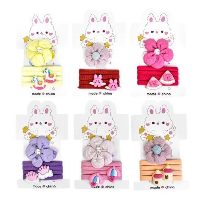 Аксессуары для волос 5пр/наб (4резинки, 1заколка)