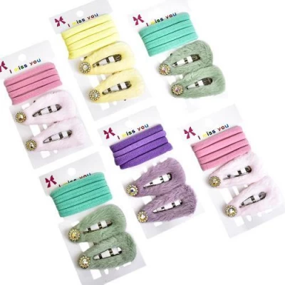 Аксессуары для волос 6шт/наб (4резинки, 2заколки)