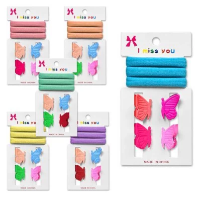 Аксессуары для волос 7пр/наб (3резинки, 4заколки)