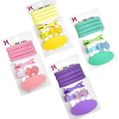 Аксессуары для волос 7пр/наб (4резинки, 3заколки)