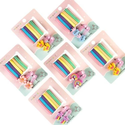 Аксессуары для волос 8пр/наб (6резинок, 2заколки)