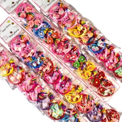 Аксессуары для девочек 30шт/наб (10наб по 3пр: 2заколки, браслет)