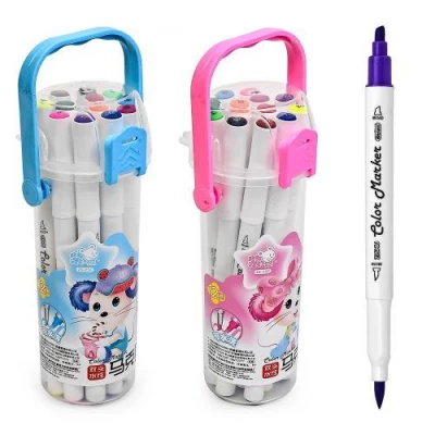 Маркеры двухсторонние белый корпус 12цв Маркеры двухсторонние белый корпус 12цв