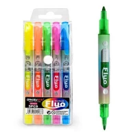 Маркеры текстовыделители двухсторонние 5цв Маркеры текстовыделители двухсторонние 5цв