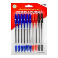 Ручки шариковые 10шт/наб 3цв