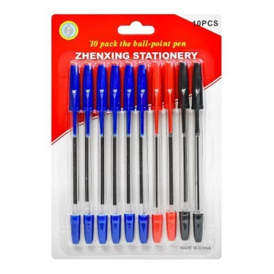 Ручки шариковые 10шт/наб 3цв