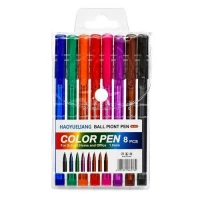 Ручки шариковые 8цв