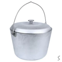 Казан алюминиевый с дужкой и крышкой 10.0л