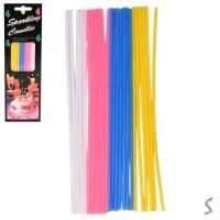 Свечи для торта неоновые 17см