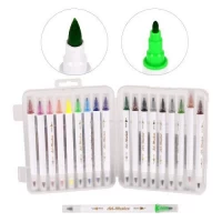 Маркеры двухсторонние белый корпус 18цв