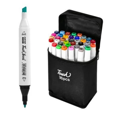 Маркеры двухсторонние белый корпус 36цв Маркеры двухсторонние белый корпус 36цв