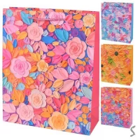 Пакет подарочный бумажный L 