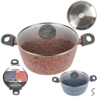 Кастрюля с крышкой литая 