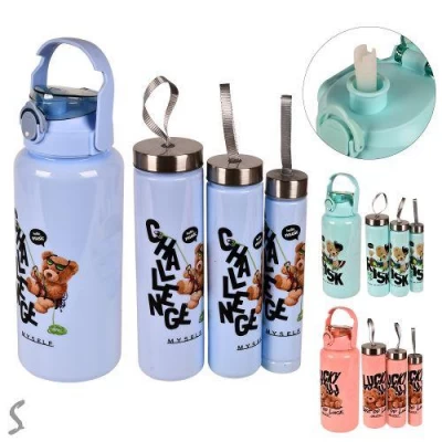 Бутылки для воды спортивные 4 в 1 (300/600/900/2000мл)