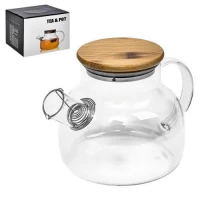Заварник-графин "Fusion" с пружиной-ситом и бамбуковой крышкой 1.0л	