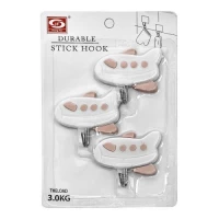 Крючки декоративные самоклеющиеся 3шт/наб