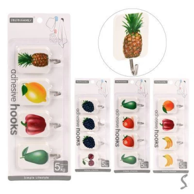 Крючки декоративные самоклеющиеся 4шт/наб Крючки декоративные самоклеющиеся 4шт/наб