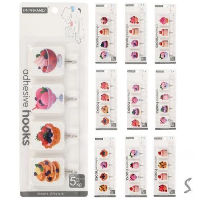 Крючки декоративные самоклеющиеся 4шт/наб Крючки декоративные самоклеющиеся 4шт/наб