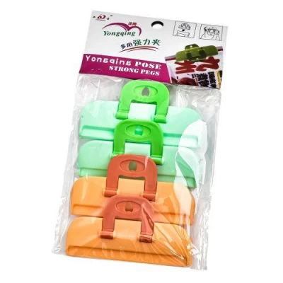 Зажим кухонный 4шт/уп 10*5*3см Зажим кухонный 4шт/уп 10*5*3см