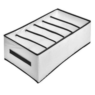 Коробка-органайзер для хранения белья 6отд 44*25*17см