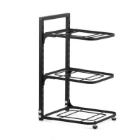 Полка-органайзер кухонный под кастрюли 3яр 26*22*43см