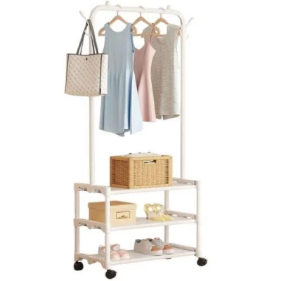 Вешалка-стойка с полками для обуви 56*34.5*162см