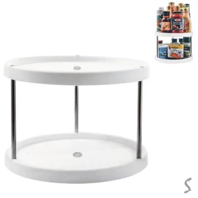 Полка-органайзер вращающаяся 2яр 16.8*24.8см