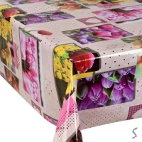 Клеенка ПВХ 3-хсл. глянцевая на ткан.основе Glossy 1.37*20м