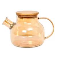 Заварник-графин с пружиной-ситом и бамбуковой крышкой 800мл