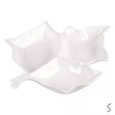 Менажница фарфор "Лист" 12" (30.5см)