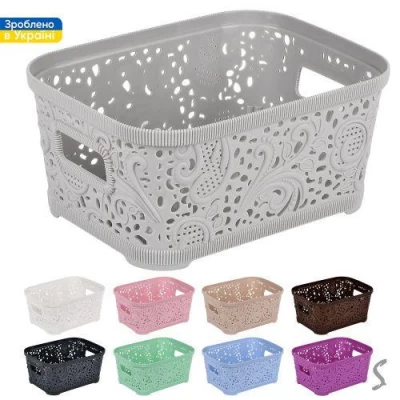 Корзина-плетенка "Ажур" 1.8л 15*20*9см
