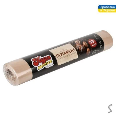 Пергамент для выпечки силиконизированный без втулки 50м 38см Пергамент для выпечки силиконизированный без втулки 50м 38см