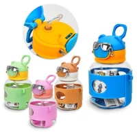 Бутылка-поилка детская с трубочкой/ремешком 500мл