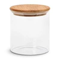 Банка с бамбуковой крышкой  550мл 8.5*10см