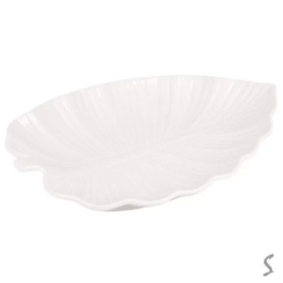 Блюдо фарфор "Лист монстеры" 10" (25.5*18см)