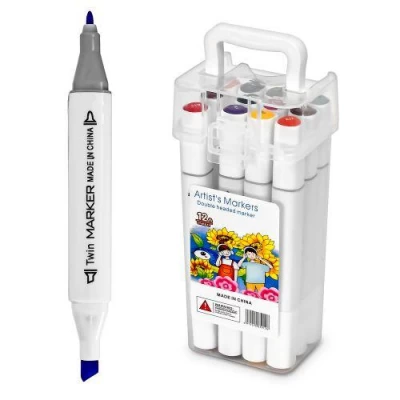 Маркеры двухсторонние белый корпус Маркеры двухсторонние белый корпус