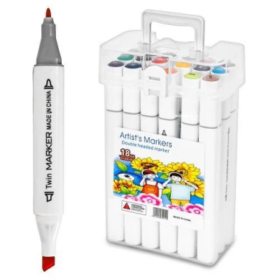 Маркеры двухсторонние белый корпус Маркеры двухсторонние белый корпус