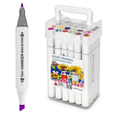 Маркеры двухсторонние белый корпус Маркеры двухсторонние белый корпус