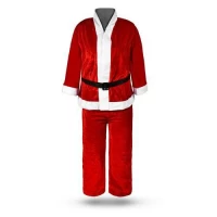 Костюм Санты 5пр/наб 10-12л (штаны, кофта, шапка, борода, пояс)