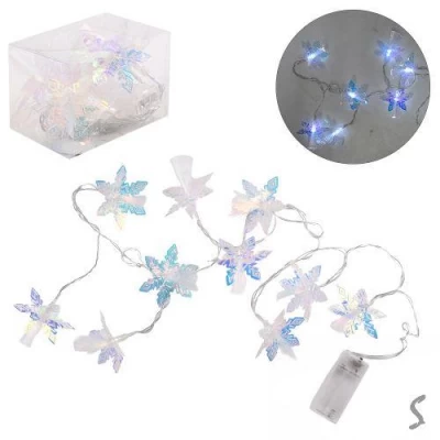Гирлянда светодиодная "Снежинки" 2м 10led (2AA)