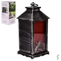 Камин-светильник декоративный с LED подсветкой USB 13*30*30см (без батареек)